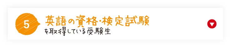 英語の資格・検定試験を取得している受験生